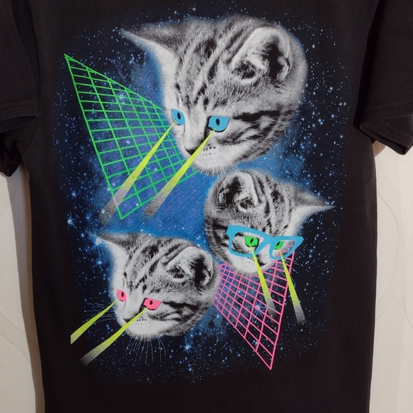 Crazy Neon Cat Delta Pro T-Shirt Unisex XS - Picture 5 of 12